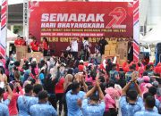 Semarak Hari Bhayangkara ke-79, Polda Sultra Gelar Jalan dan Senam Sehat