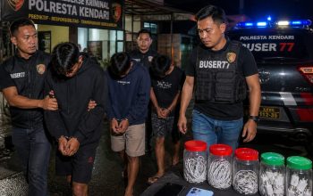 Tim Buser77 Polresta Kendari Bongkar Kasus Pencurian, Amankan Tiga Pelaku