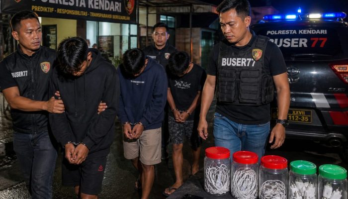 Tim Buser77 Polresta Kendari Bongkar Kasus Pencurian, Amankan Tiga Pelaku