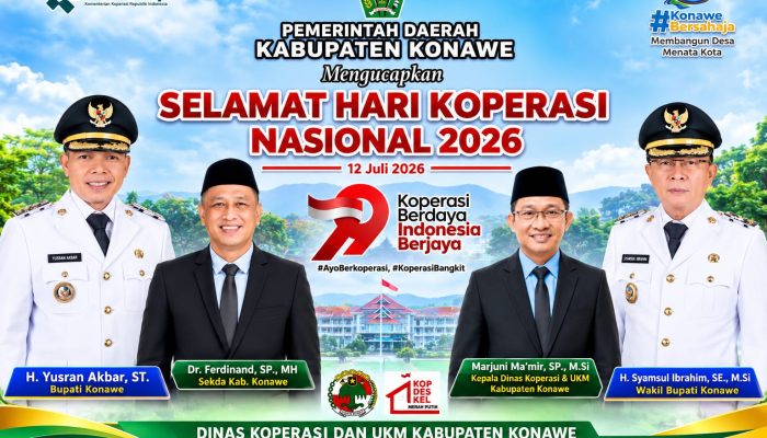 Peringati Harkopnas ke-79, Pemda Konawe Genjot Pembangunan 348 Koperasi Desa Merah Putih