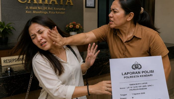Diduga Lakukan Penganiayaan, Pemilik Hotel Cahaya Dilaporkan ke Polresta Kendari