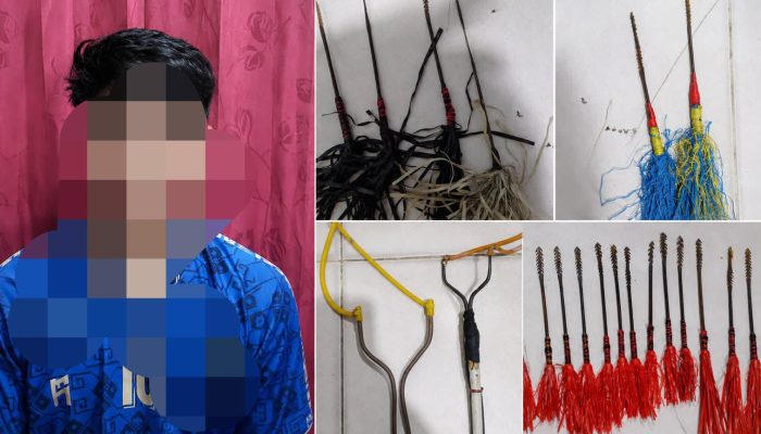Seorang Pria di Kendari Ditangkap, Polisi Amankan Puluhan Mata Busur di Kamar Indekos